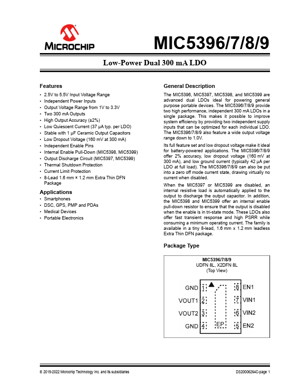 MIC5396 Microchip