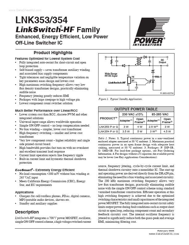 LNK353 Power Integrations