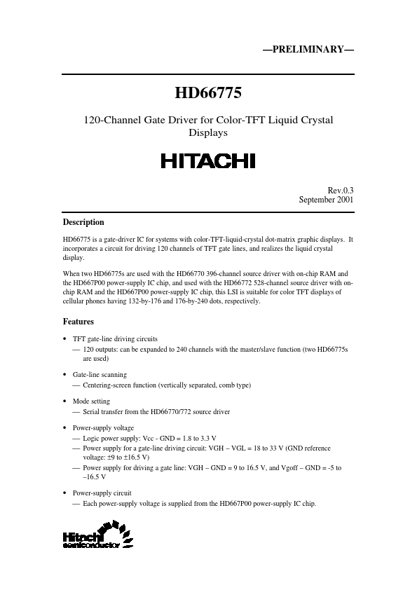 HD66775 Hitachi