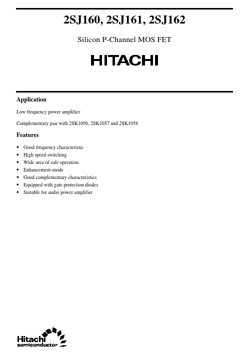 2SJ161 Hitachi Semiconductor