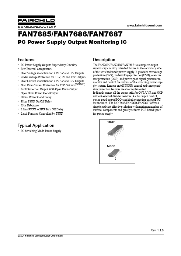 FAN7687 Fairchild Semiconductor