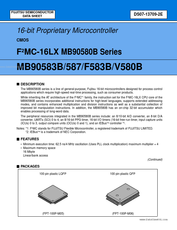 MB90580B Fujitsu Media Devices