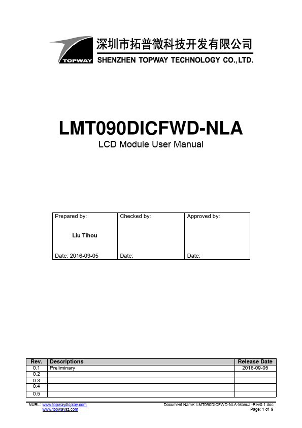 LMT090DICFWD-NLA TOPWAY