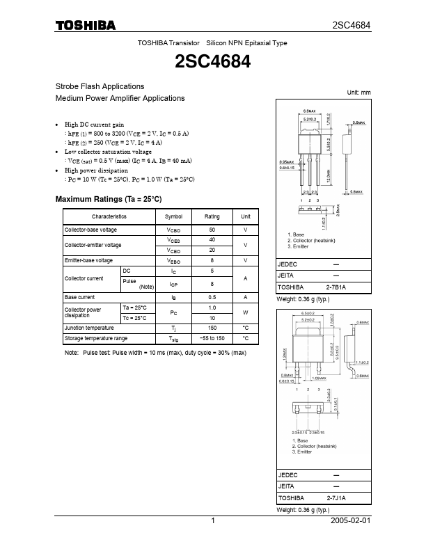2SC4684 Toshiba Semiconductor