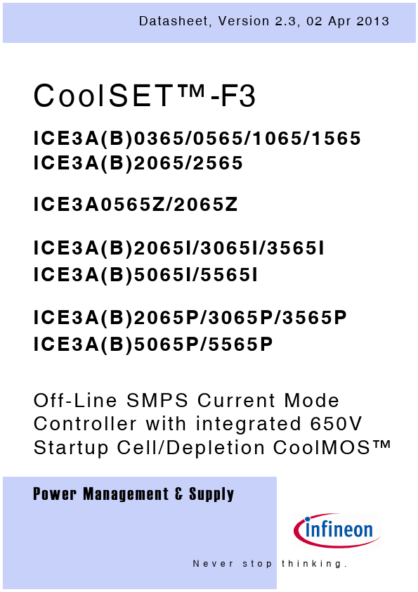 ICE3B2065 Infineon Technologies