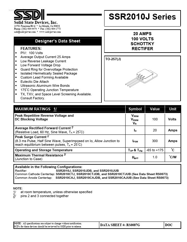 <?=SSR2010J?> डेटा पत्रक पीडीएफ