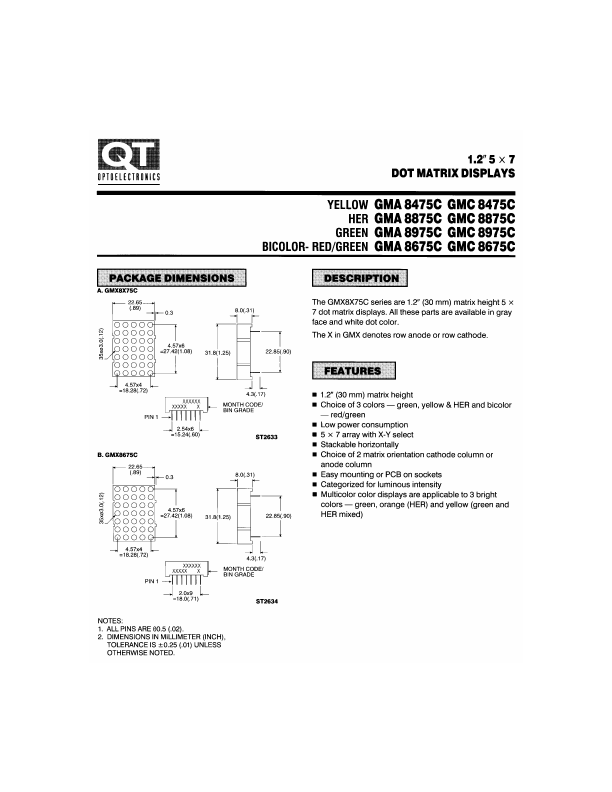 GMC8475C QT Optoelectronics
