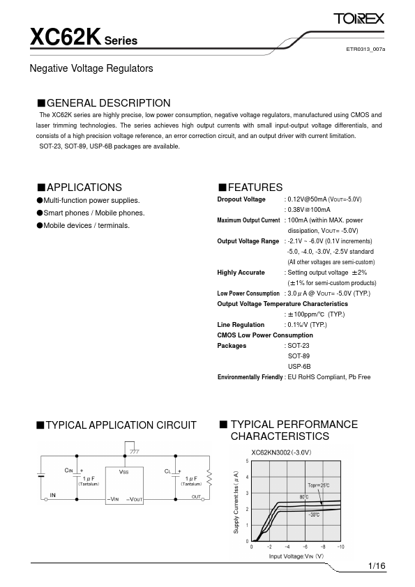 XC62KN3002 Torex Semiconductor