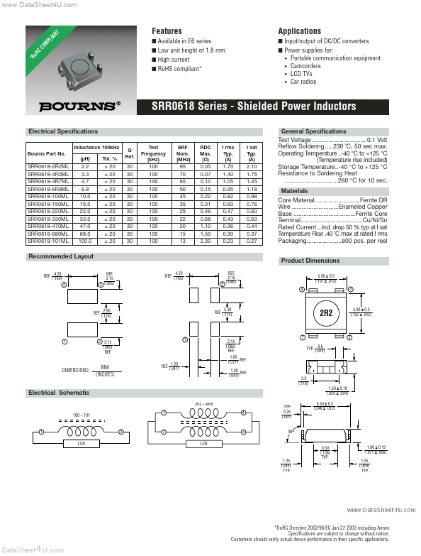 SRR0618 Bourns Electronic Solutions