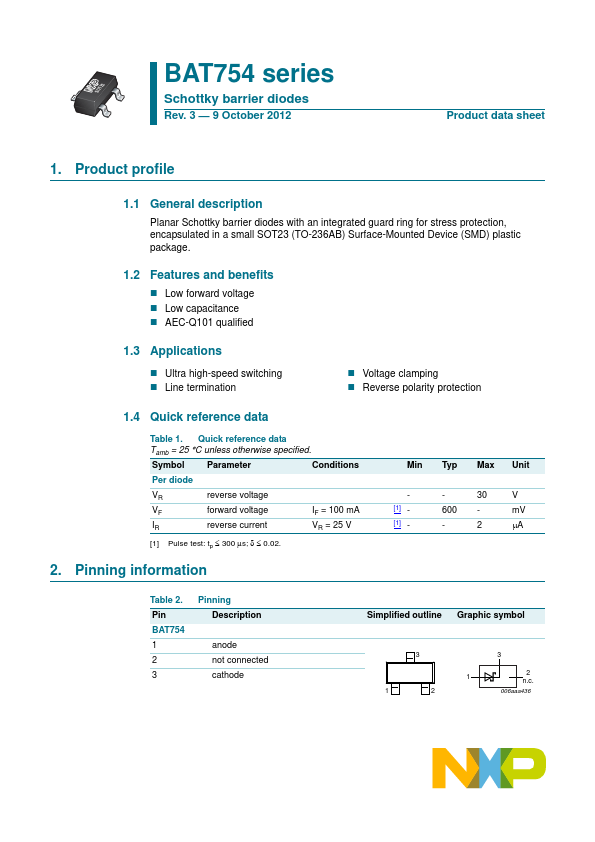 BAT754 NXP
