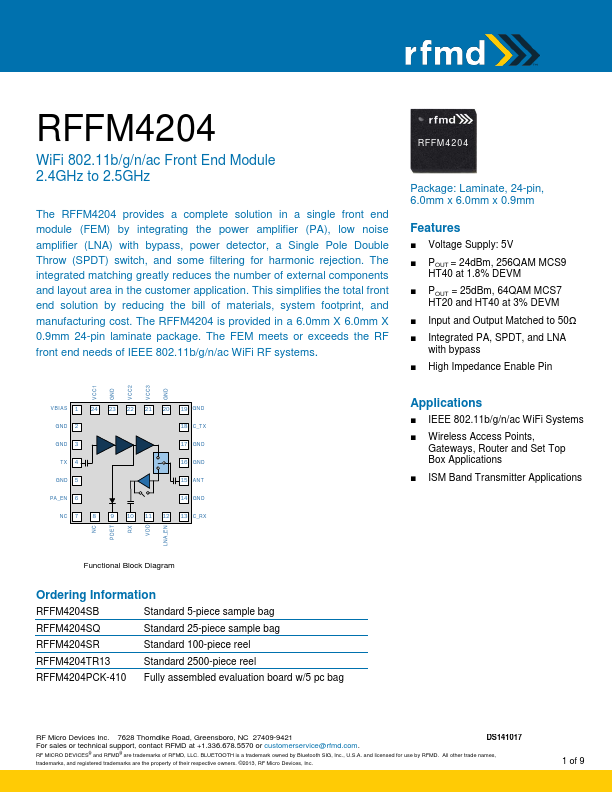 RFFM4204 RF Micro Devices