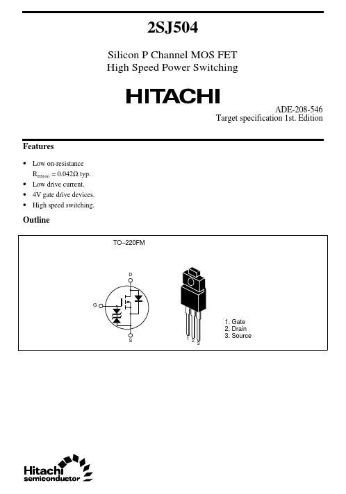 2SJ504 Hitachi Semiconductor