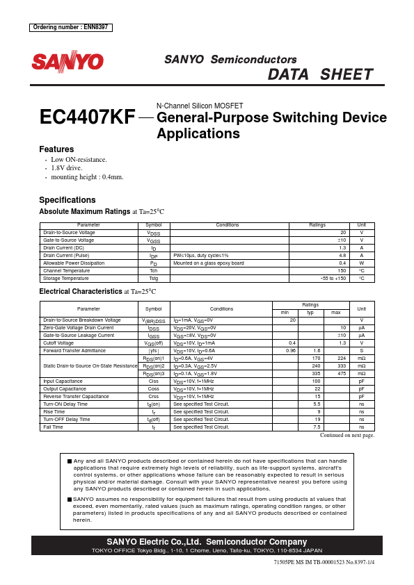 <?=EC4407KF?> डेटा पत्रक पीडीएफ