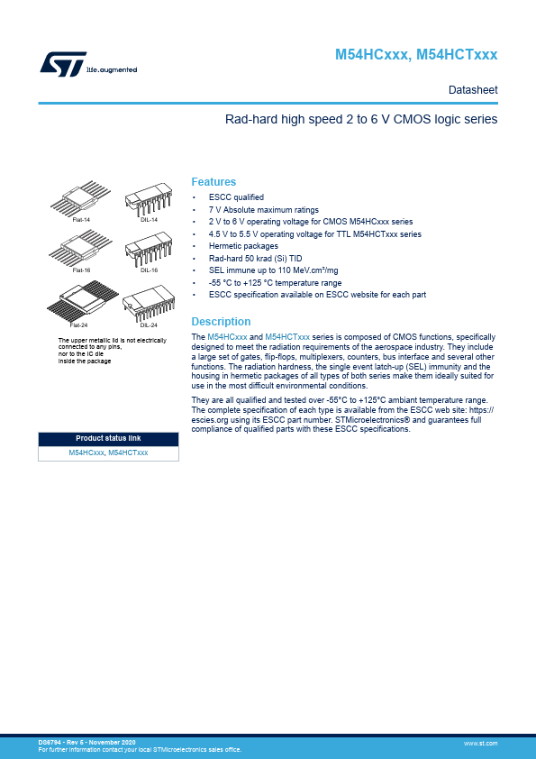 M54HC4020 STMicroelectronics