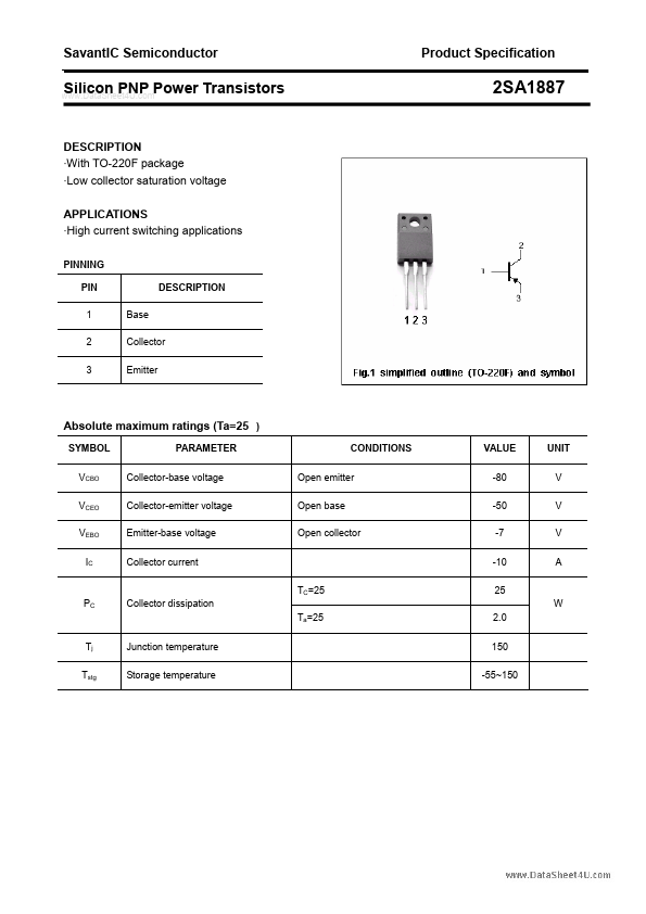 <?=2SA1887?> डेटा पत्रक पीडीएफ