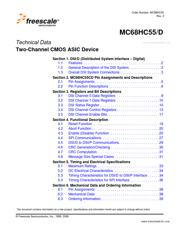 <?=MC68HC55D?> डेटा पत्रक पीडीएफ