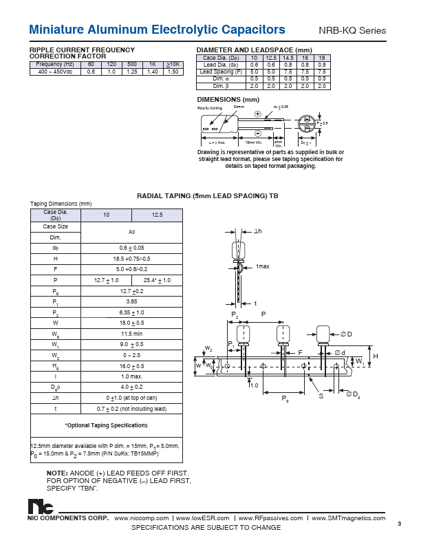 NRB-KQ270M450V10X30F