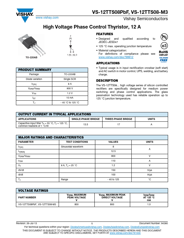 VS-12TTS08PbF