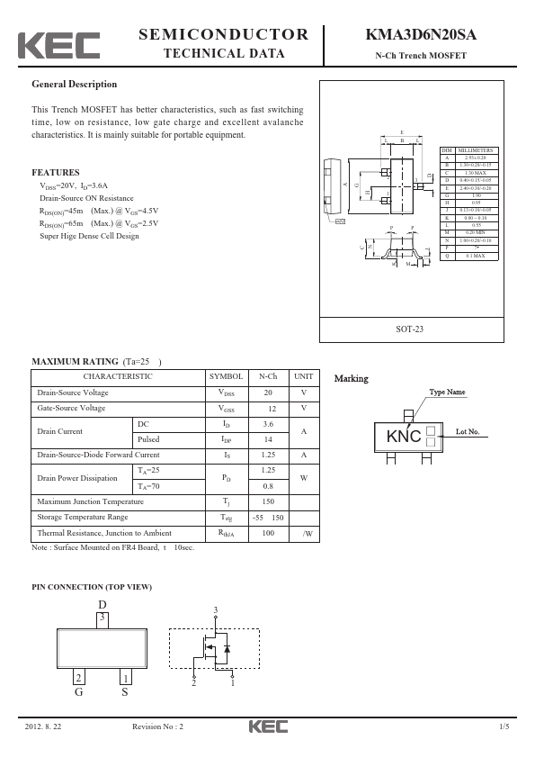 <?=KMA3D6N20SA?> डेटा पत्रक पीडीएफ