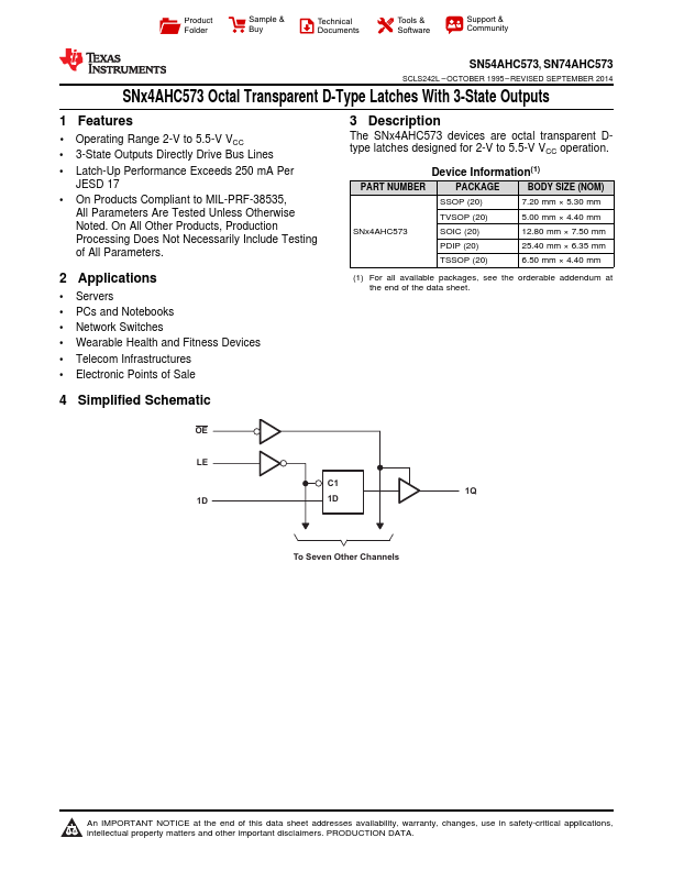 SN74AHC573