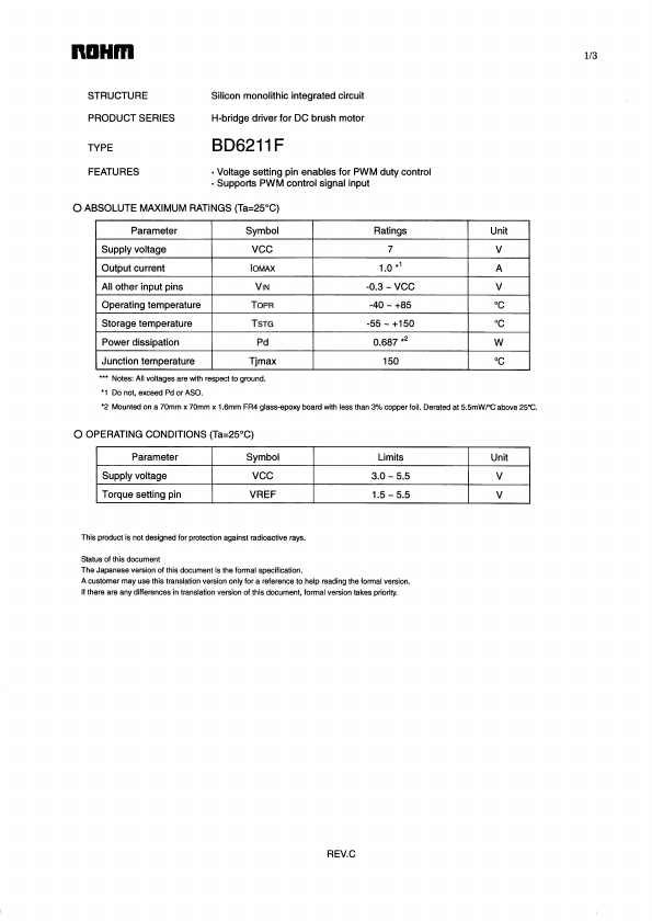 BD6211F Rohm