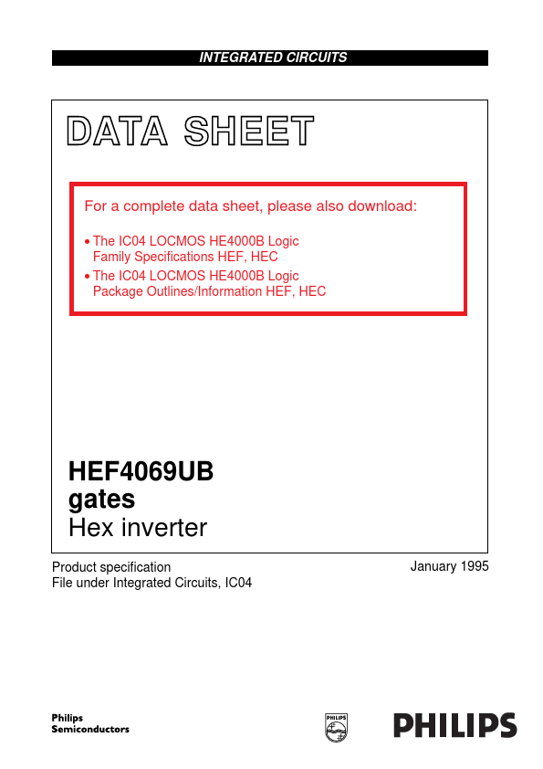 <?=HEF4069UB?> डेटा पत्रक पीडीएफ