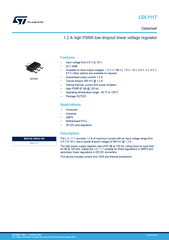 LDL1117 STMicroelectronics