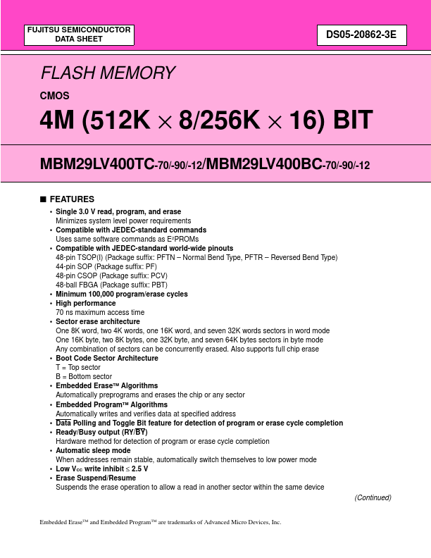 MBM29LV400TC