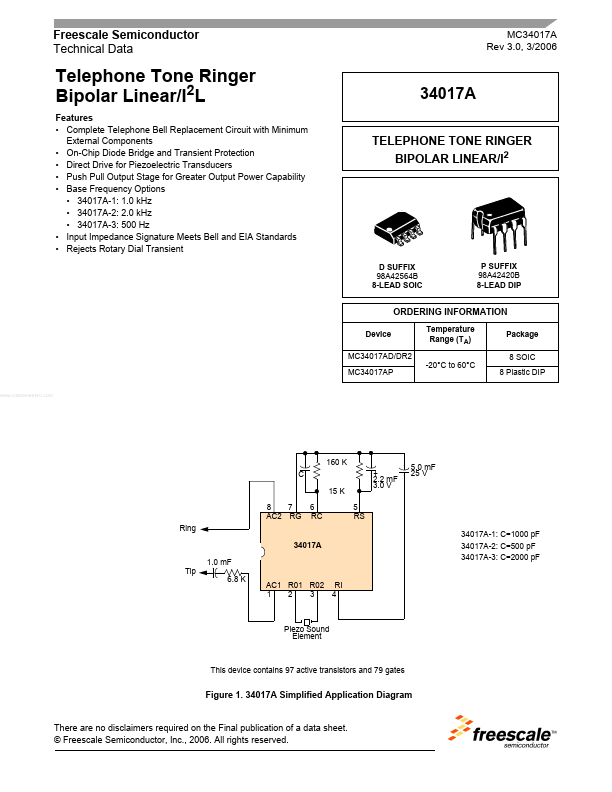 MC34017A Freescale Semiconductor