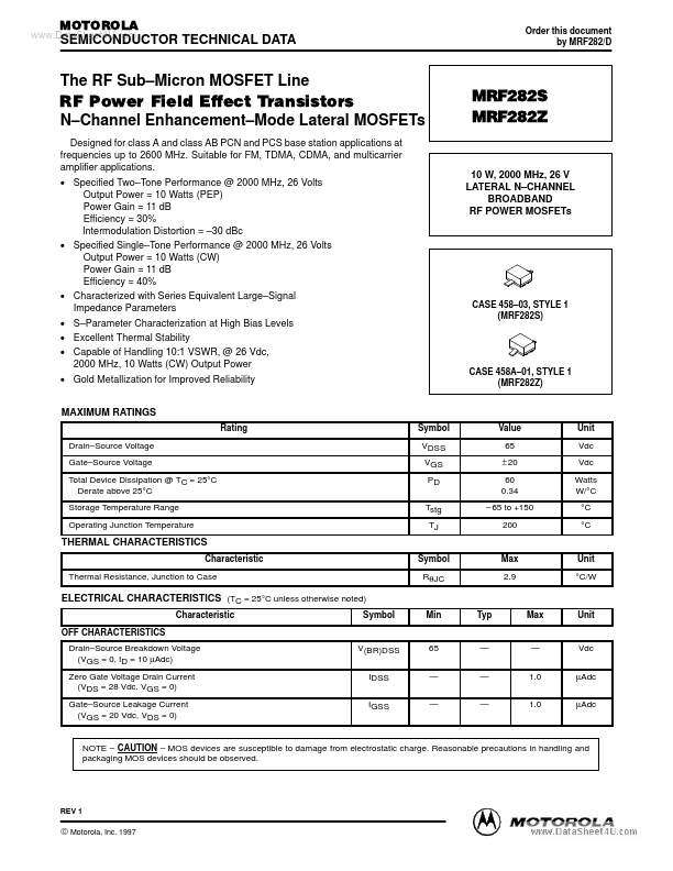 MRF282S Motorola