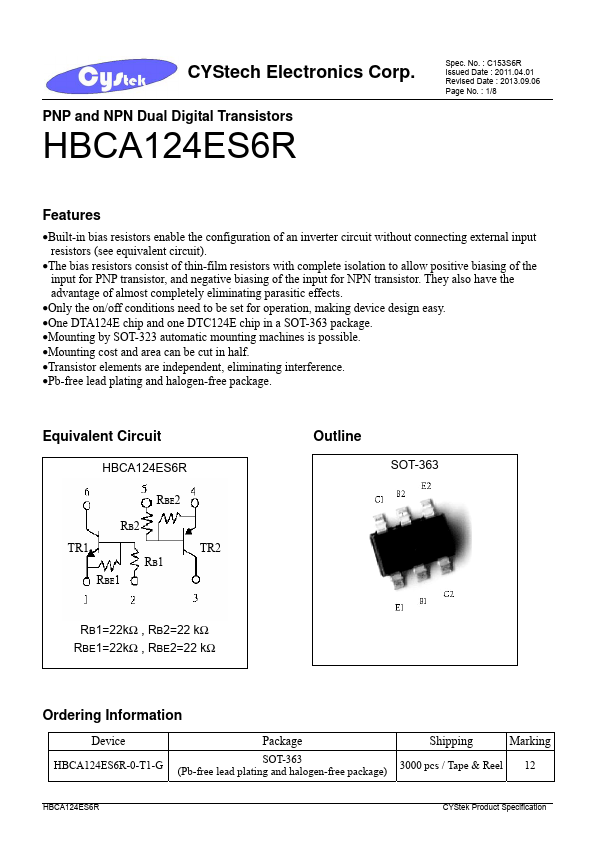 <?=HBCA124ES6R?> डेटा पत्रक पीडीएफ