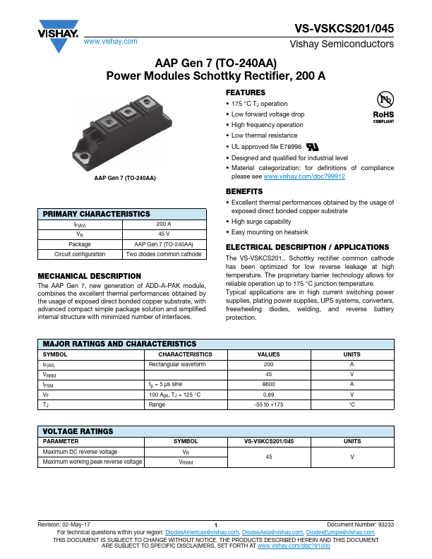<?=VS-VSKCS201-045?> डेटा पत्रक पीडीएफ