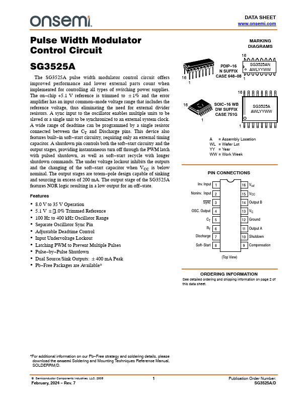 SG3525A ON Semiconductor