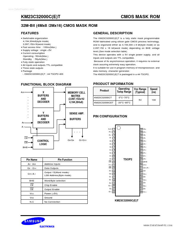 KM23C32000CT Samsung Semiconductor