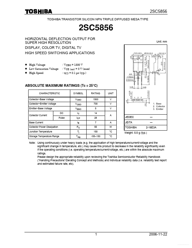 C5856 Toshiba Semiconductor