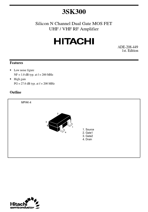3SK300 Hitachi Semiconductor