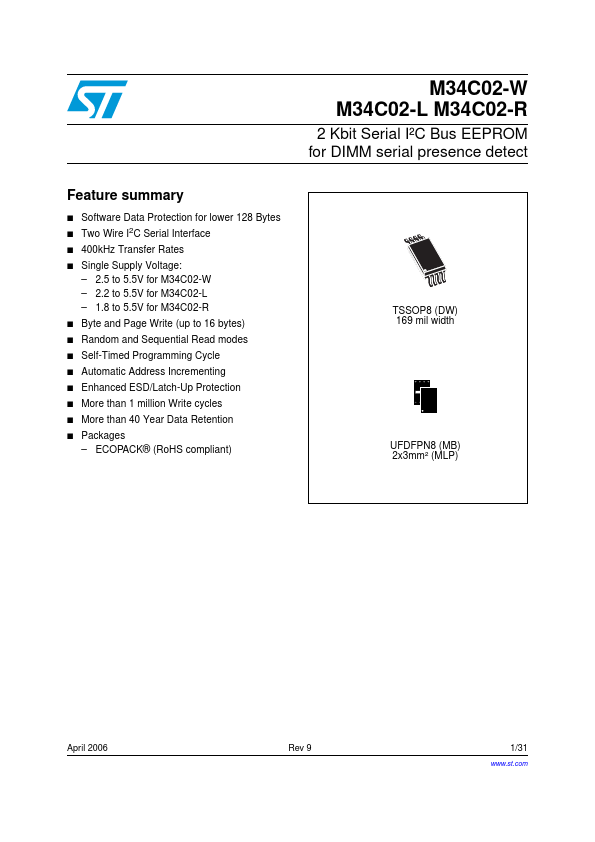 M34C02-L ST Microelectronics