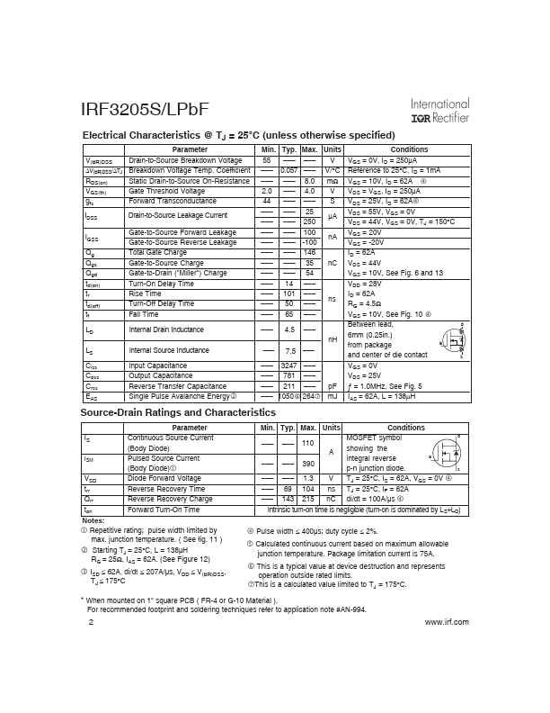 IRF3205SPBF