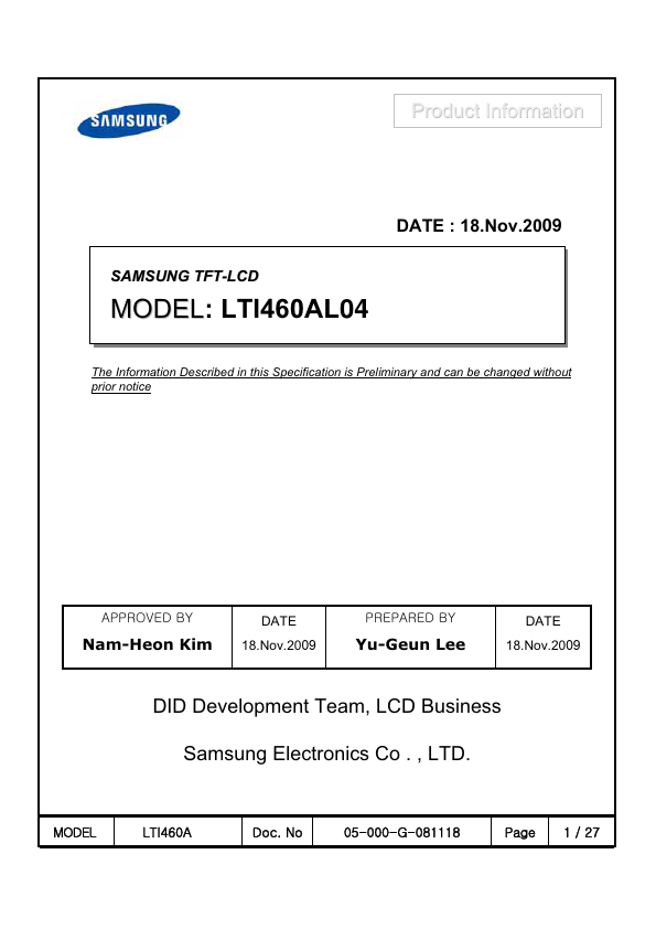 <?=LTI460AL04?> डेटा पत्रक पीडीएफ