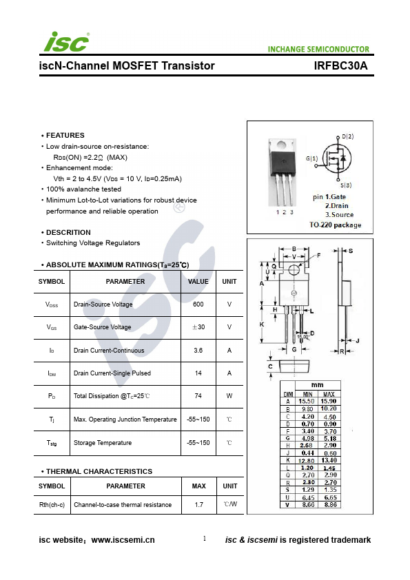 IRFBC30A