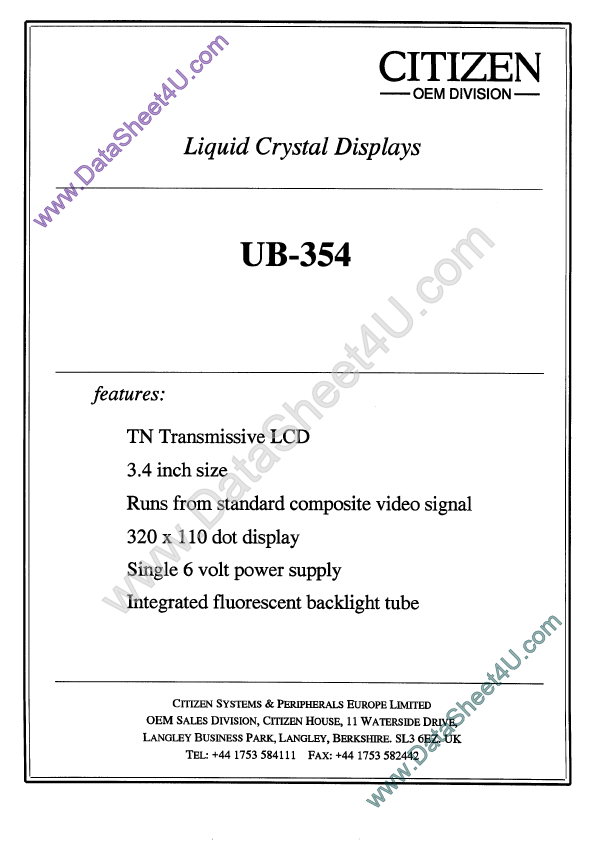 <?=ub-354?> डेटा पत्रक पीडीएफ