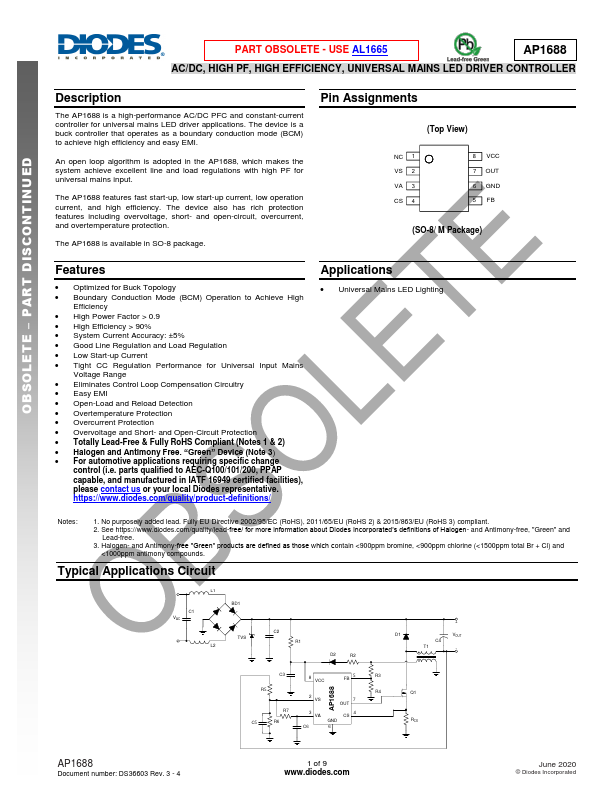 AP1688 Diodes