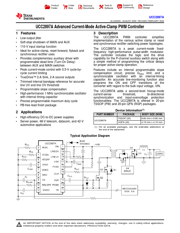 UCC2897A Texas Instruments