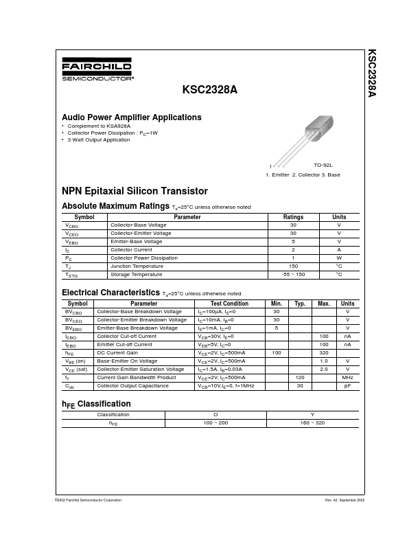 KSC2328 Fairchild Semiconductor