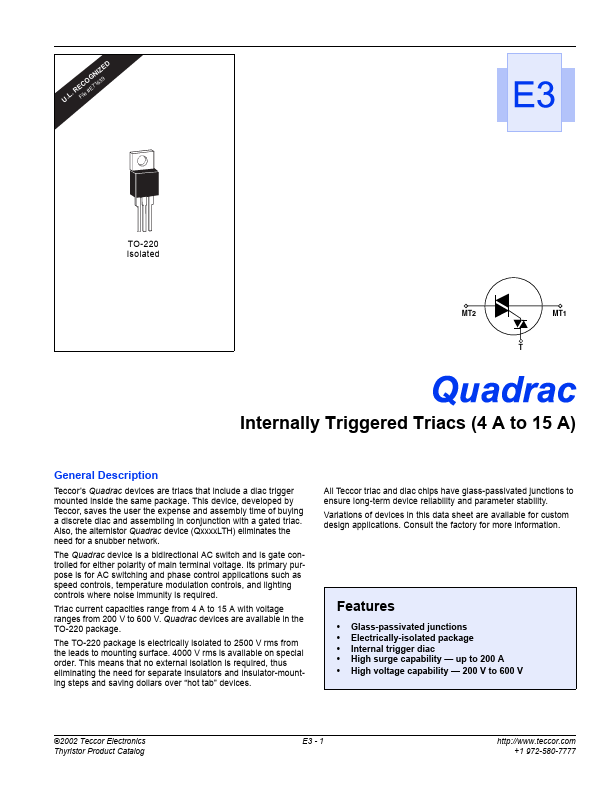 Q2015LT Teccor Electronics
