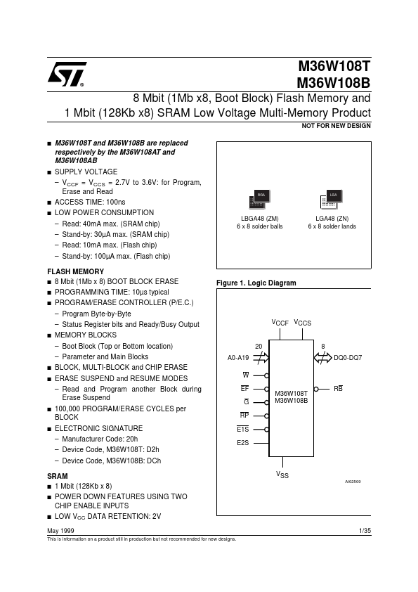 M36W108 ST Microelectronics