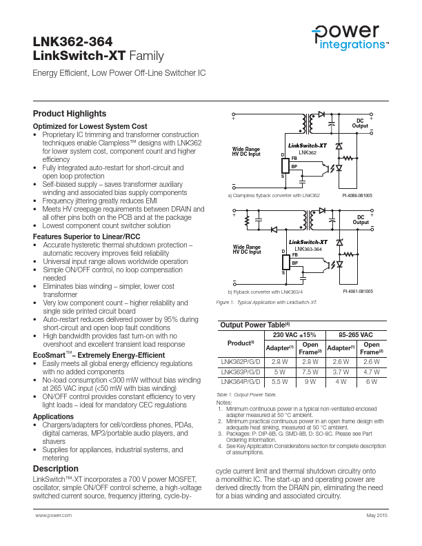 LNK362 Power Integrations