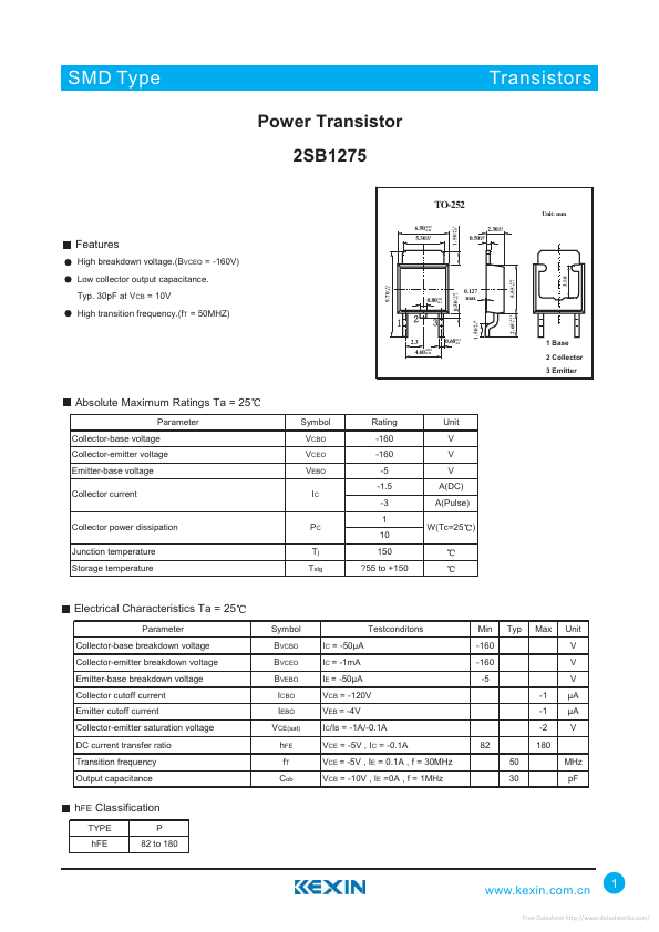 2SB1275 Kexin