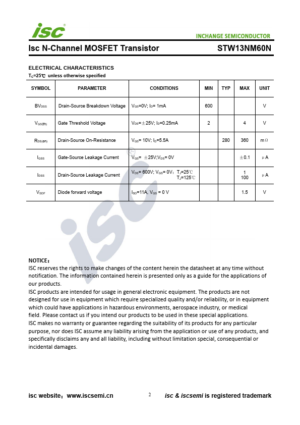 STW13NM60N