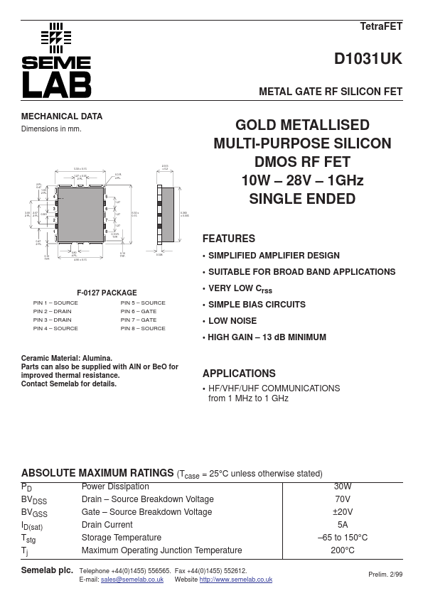 D1031UK Seme LAB